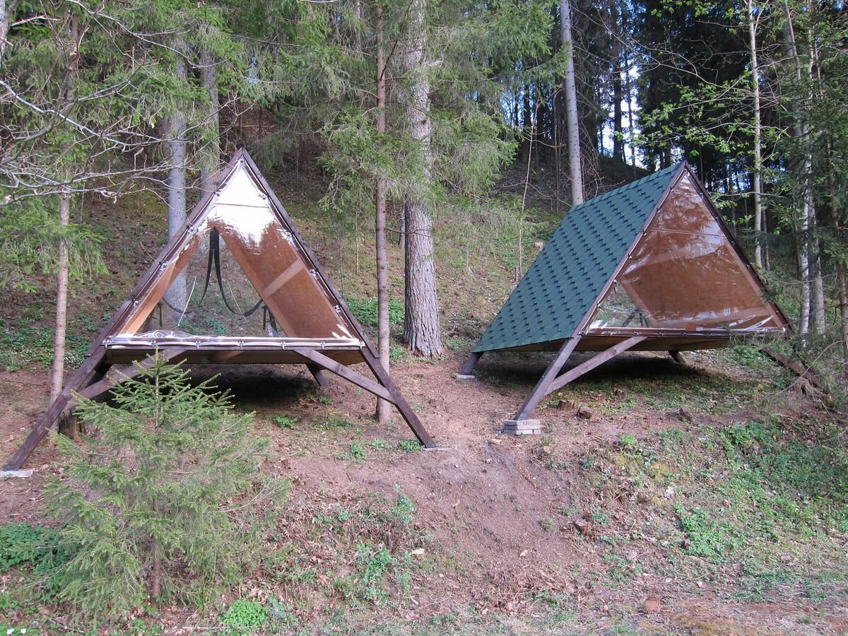 Кемпинги A-frames at lake Virėkšta Senasis Daugėliškis